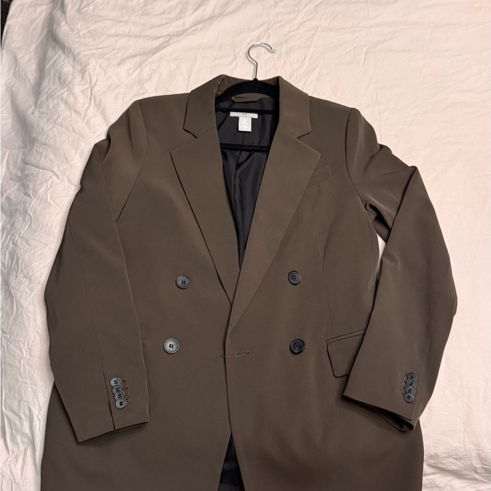 H&M Oversized Jacket XS Like New Elegant Double-Breasted Blazer Worn Once